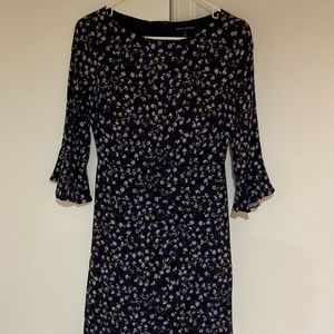 Black/lavender floral spring dress